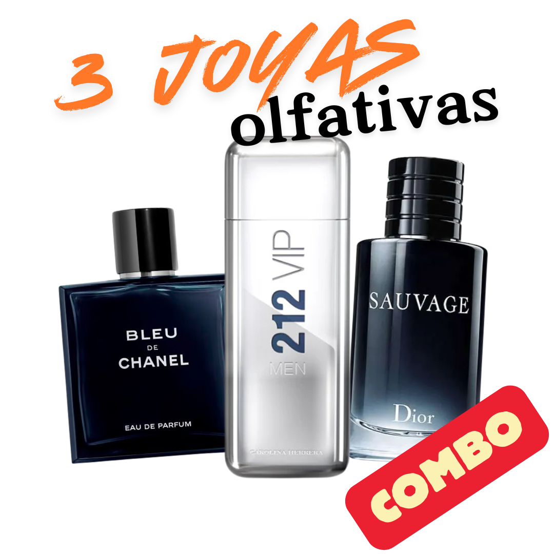 COMBO JOYAS OLFATIVAS - Bleu Channel, 212 VIP, Sauvage