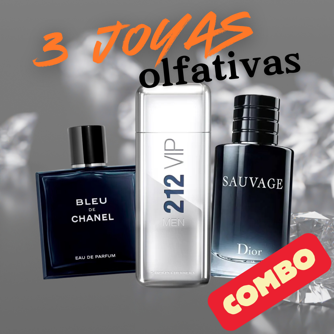 COMBO JOYAS OLFATIVAS - Bleu Channel, 212 VIP, Sauvage